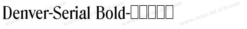 Denver-Serial Bold字体转换